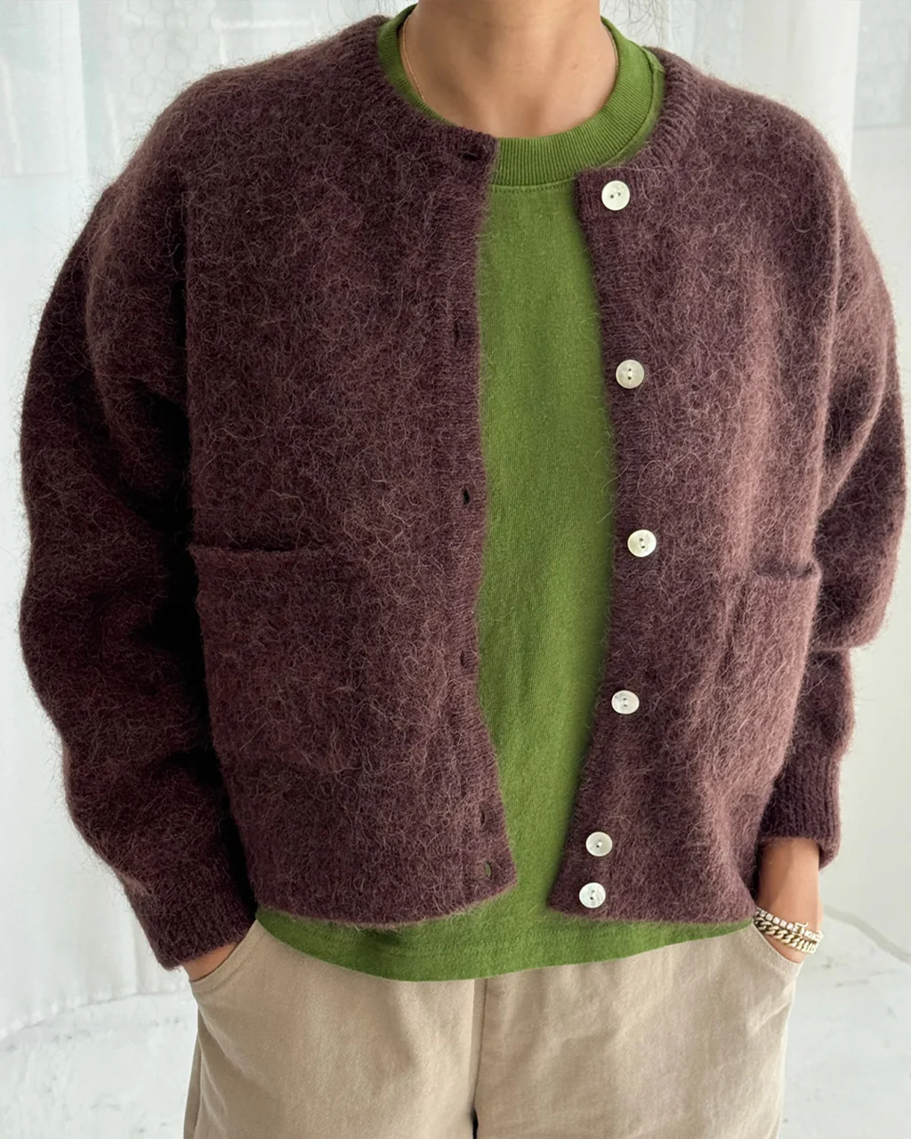 Amélie Alpaca Cardigan - Chocolate