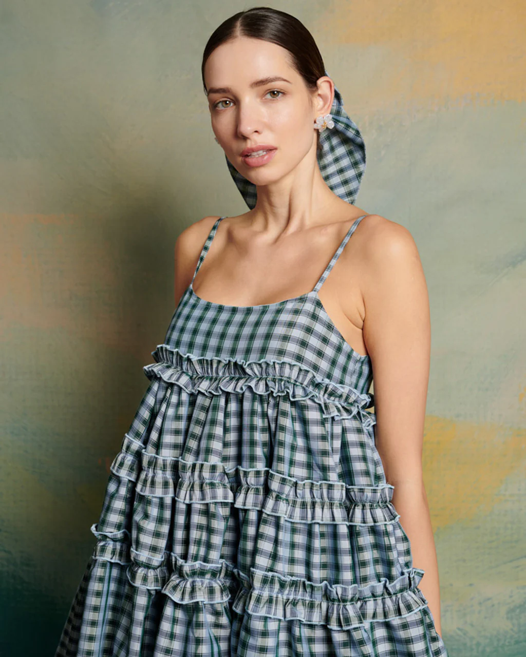 Arabella Check Mini Dress - Image 4
