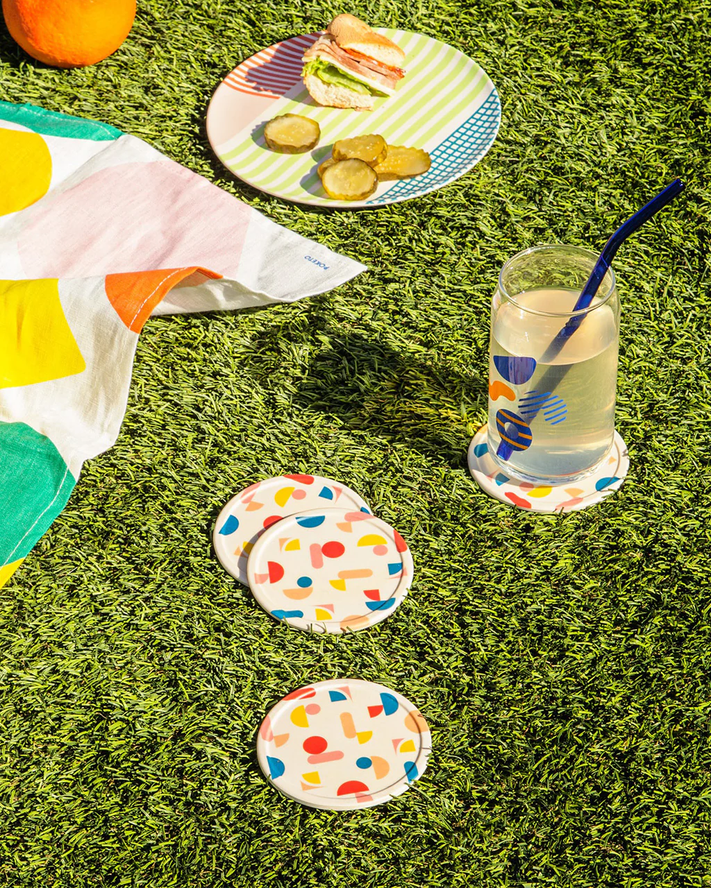 Bamboo Coaster Set - Chips - Image 4