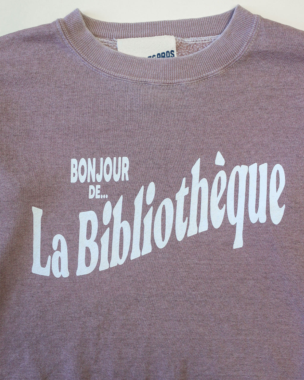 Bonjour De La Bibliothèque Sweatshirt - Rosewood - Image 2