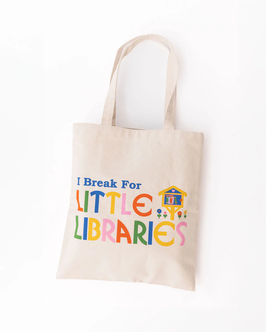 Canvas Tote Bag - I 'Break' For Little Libraries - Image 3