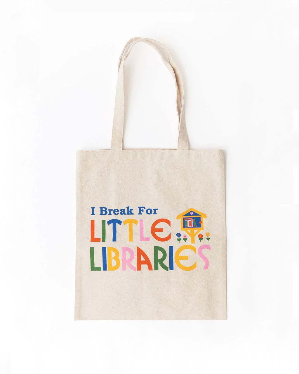 Canvas Tote Bag - I 'Break' For Little Libraries - Image 4