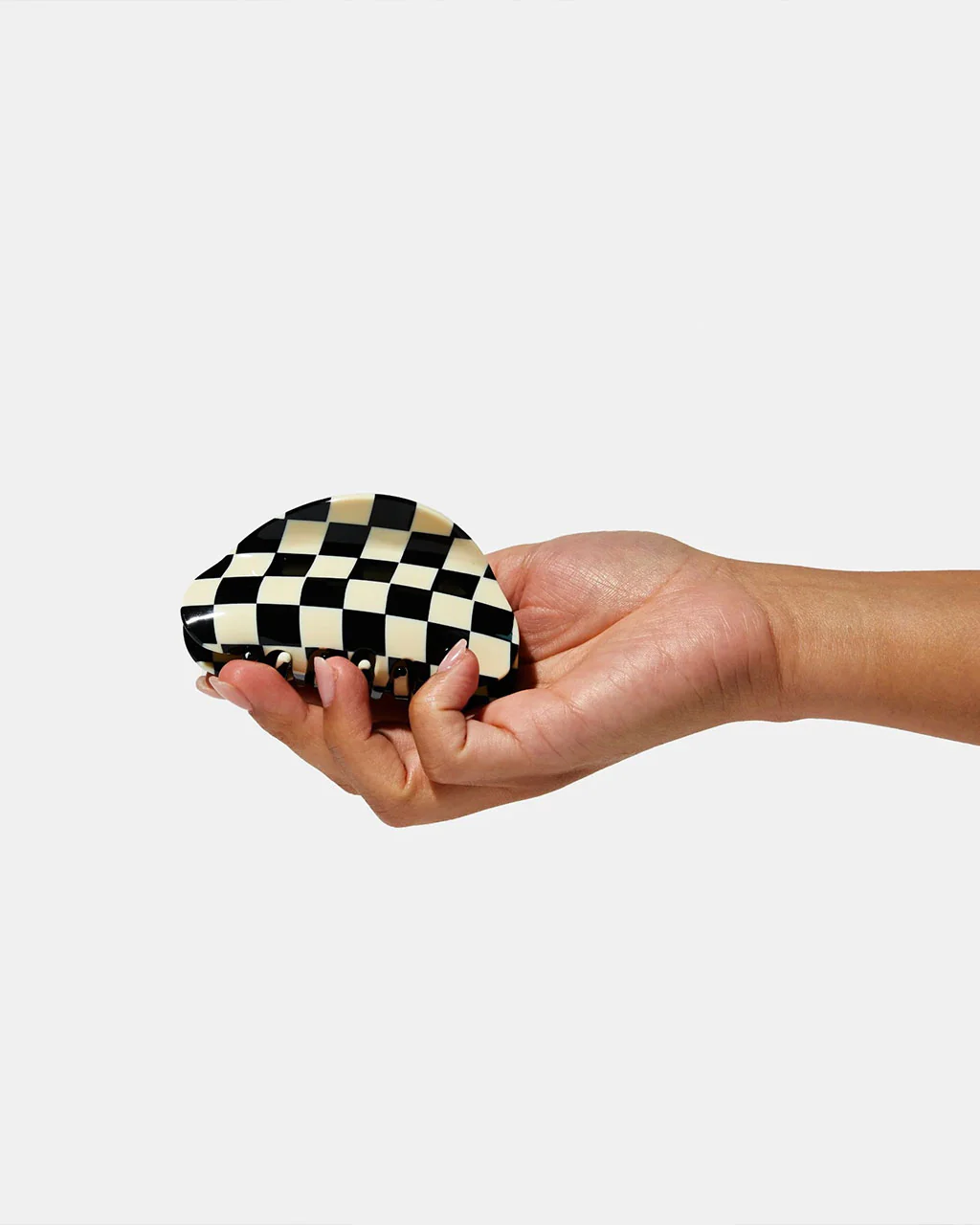 Checker Claw Clip - Black + White - Image 3
