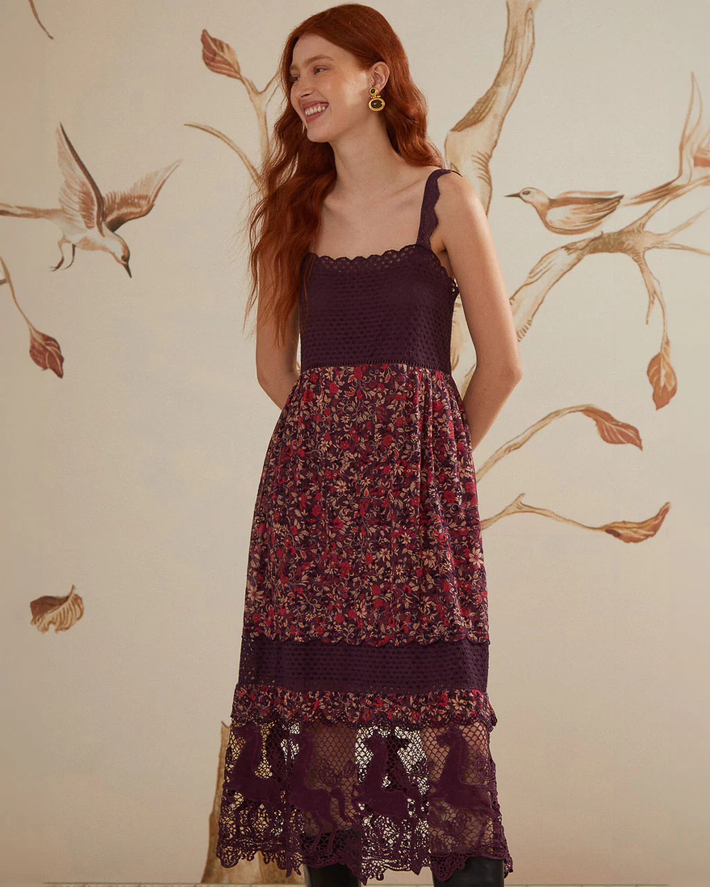 Chelsea Garden Lace Sleeveless Midi Dress - Image 3