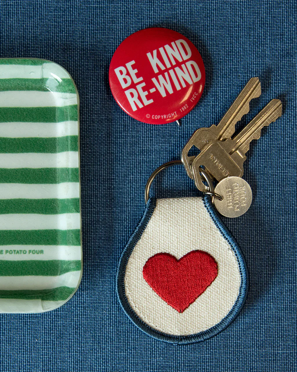 Classic Heart Patch Keychain - Image 2