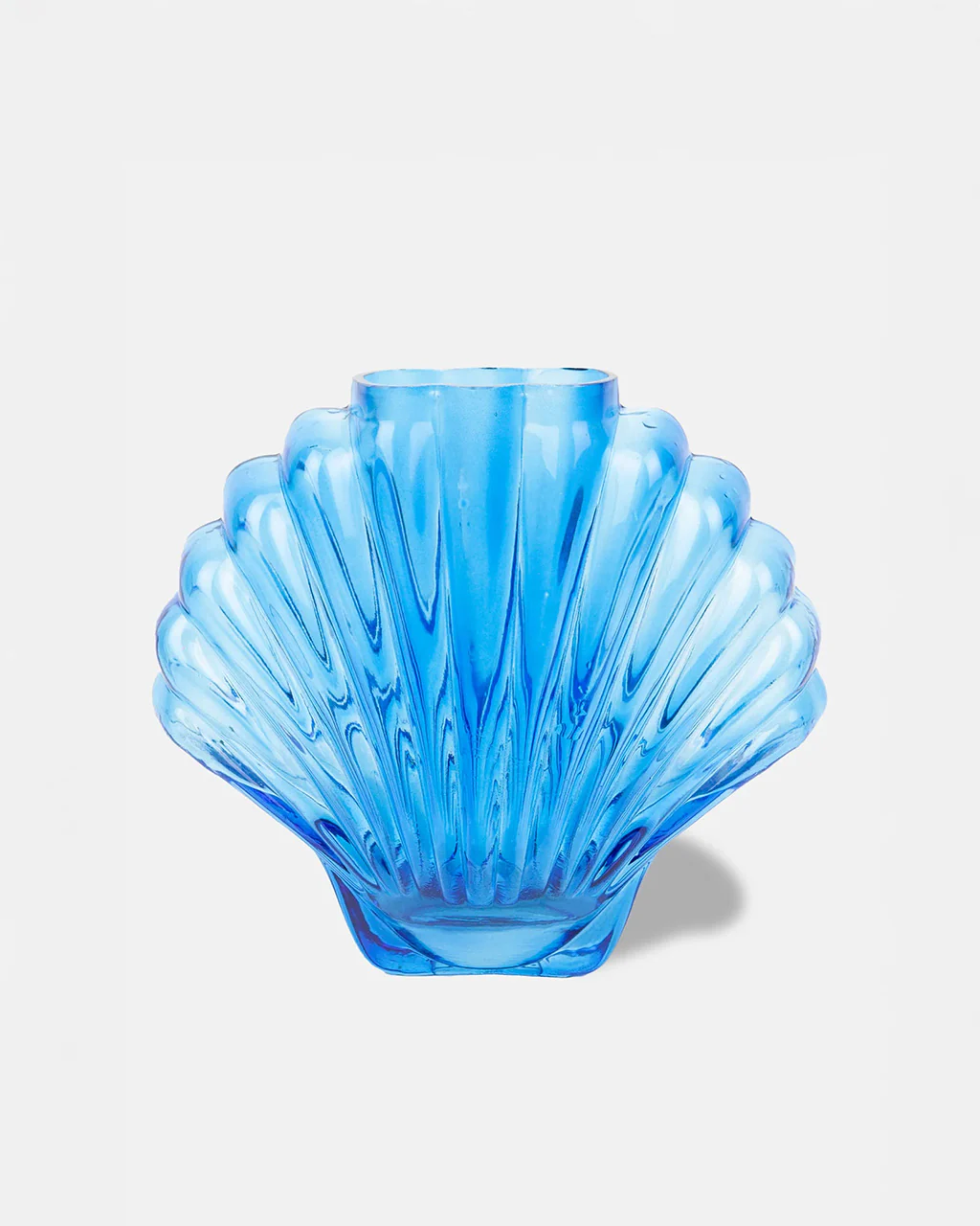 Cobalt Blue Glass Seashell Vase - Image 3