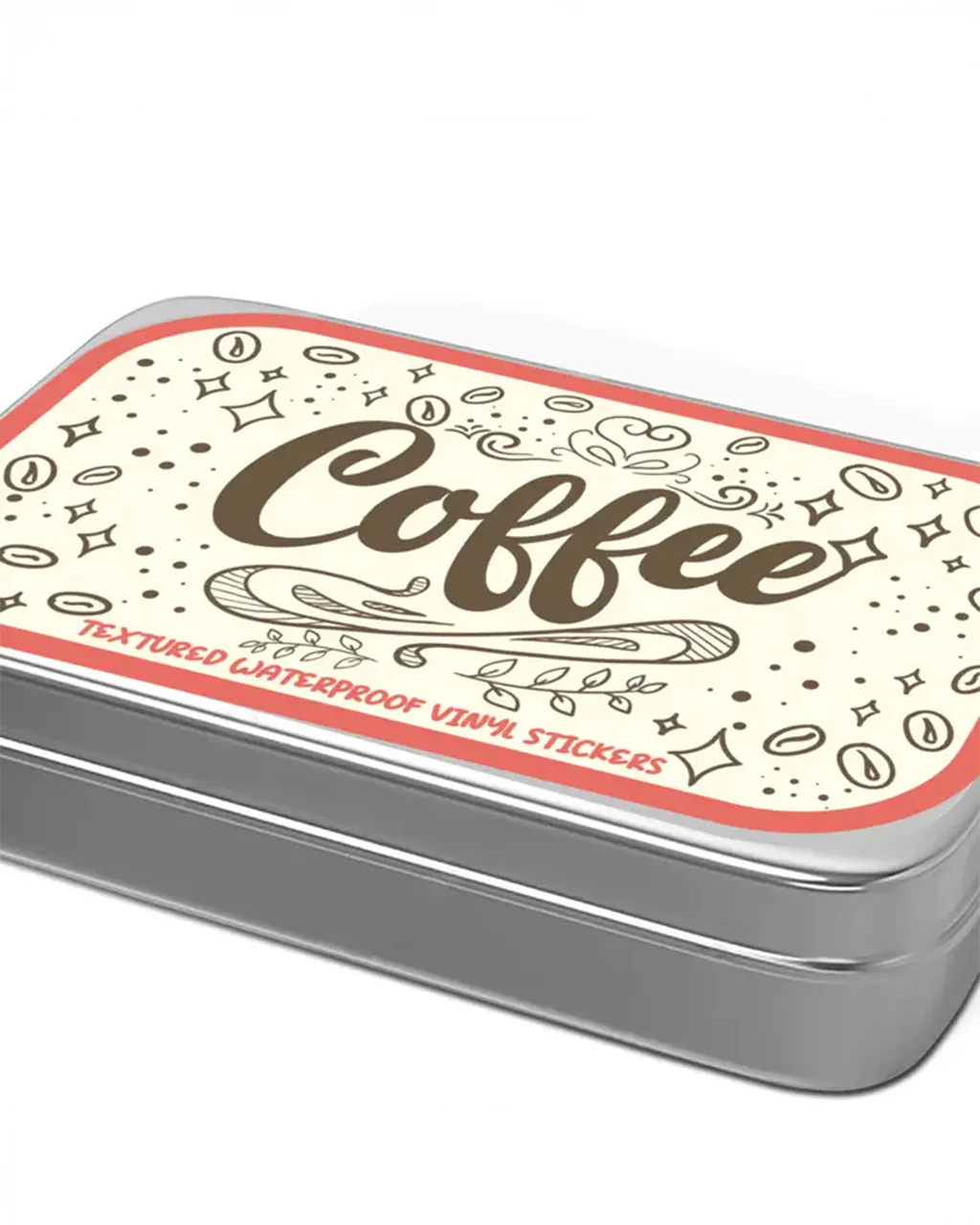 Coffee Stickers Tin Can