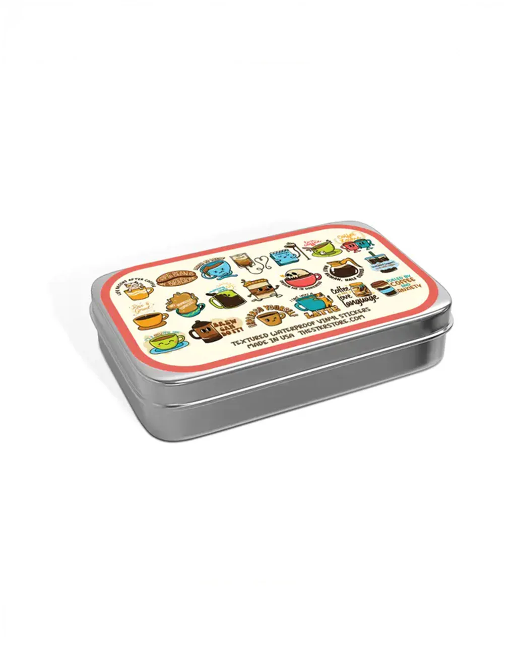 Coffee Stickers Tin Can - Image 2