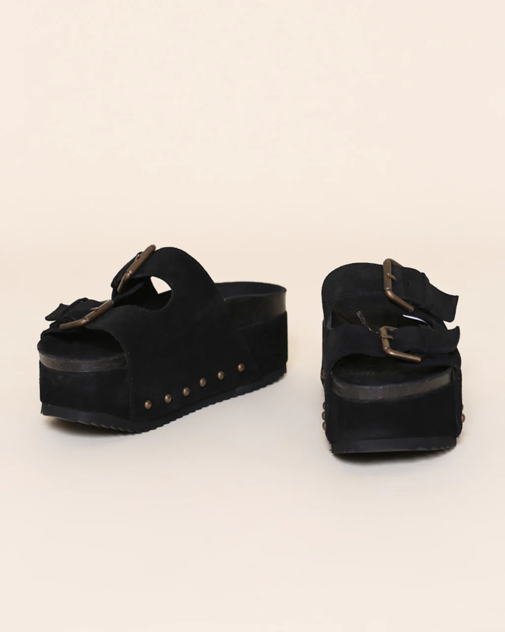 Cooper-2 Suede Platform Slide - Black - Image 2