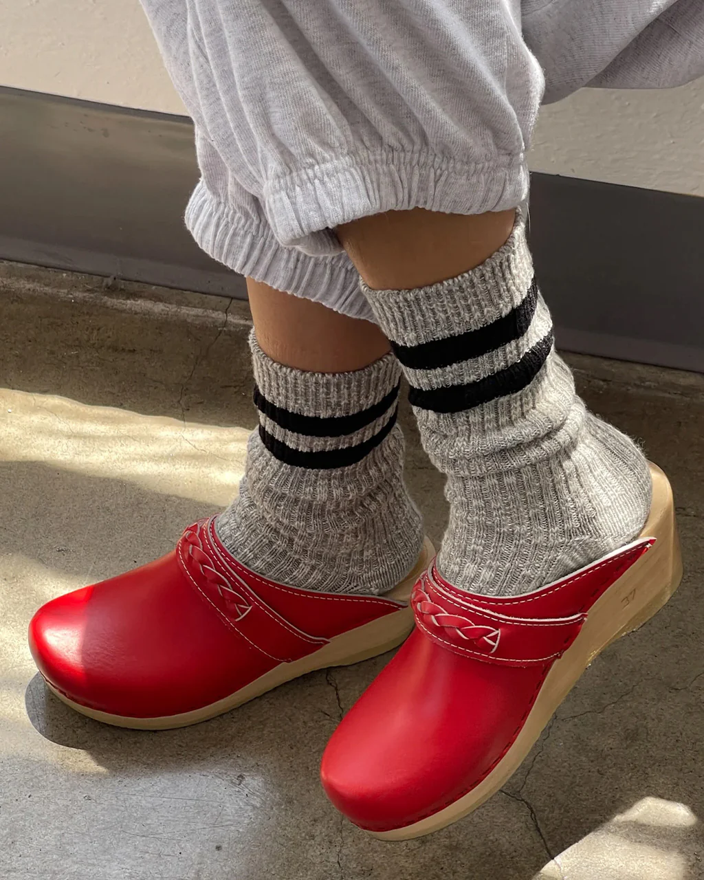 Cottage Varsity Socks  - Heather Grey Varsity - Image 2