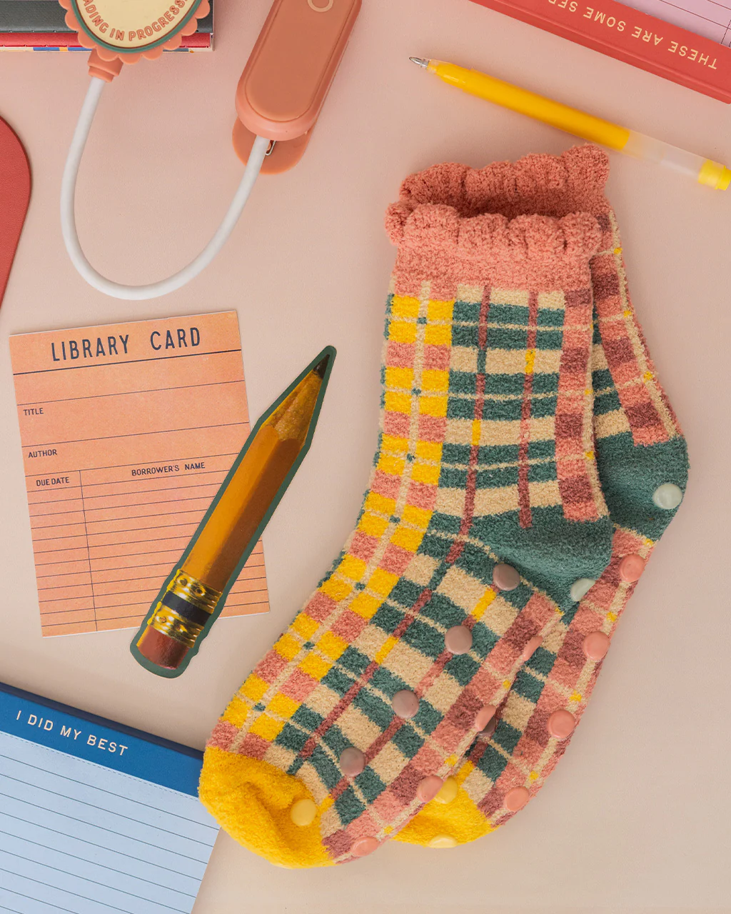 Cozy Grip Socks - Plaid - Image 2