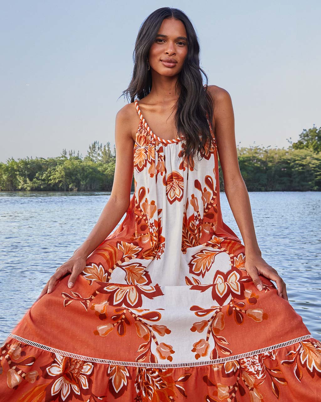 Cream Aura Maxi Dress - Image 3