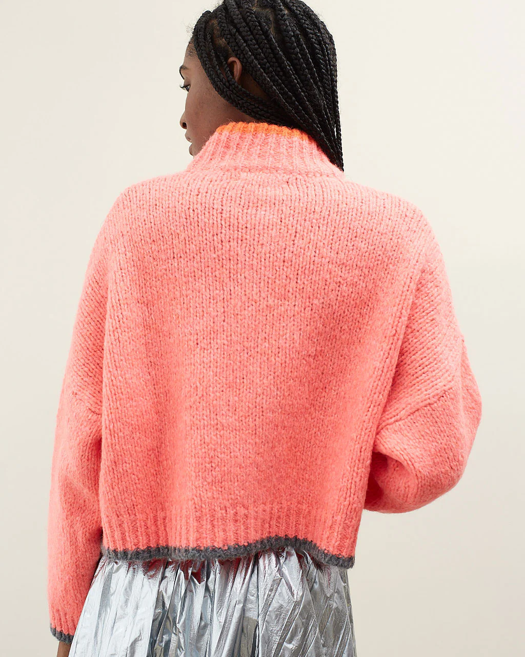 Ding Ding Cardigan - Coral - Image 3