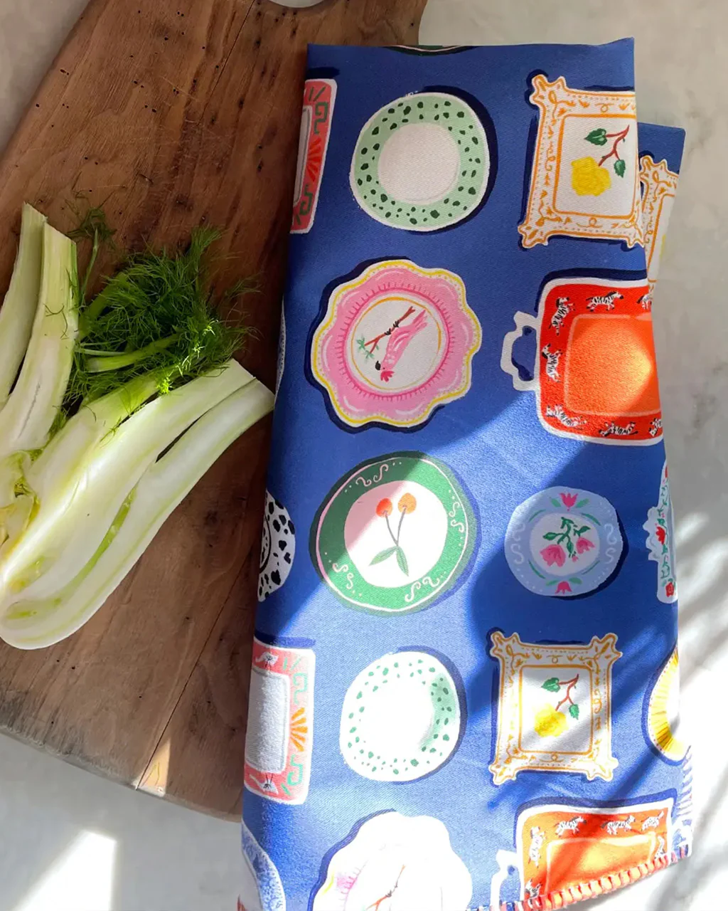 Dinner Plates Tea Towel