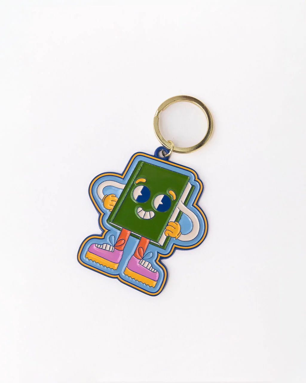 Enamel Keychain - Book Man - Image 4