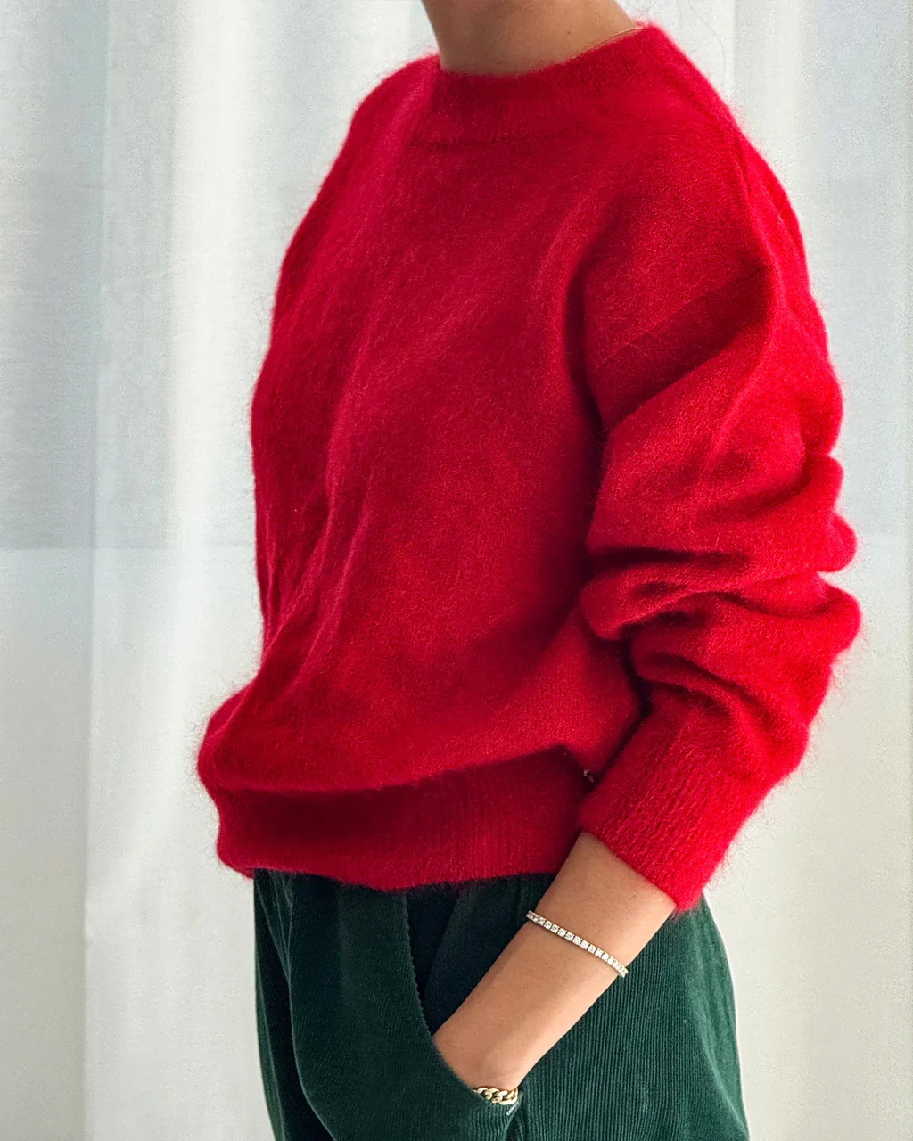 Finn Mohair Sweater - Red - Image 2