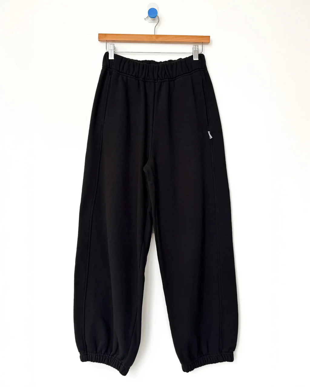 French Terry Balloon Pants - Black - Image 3