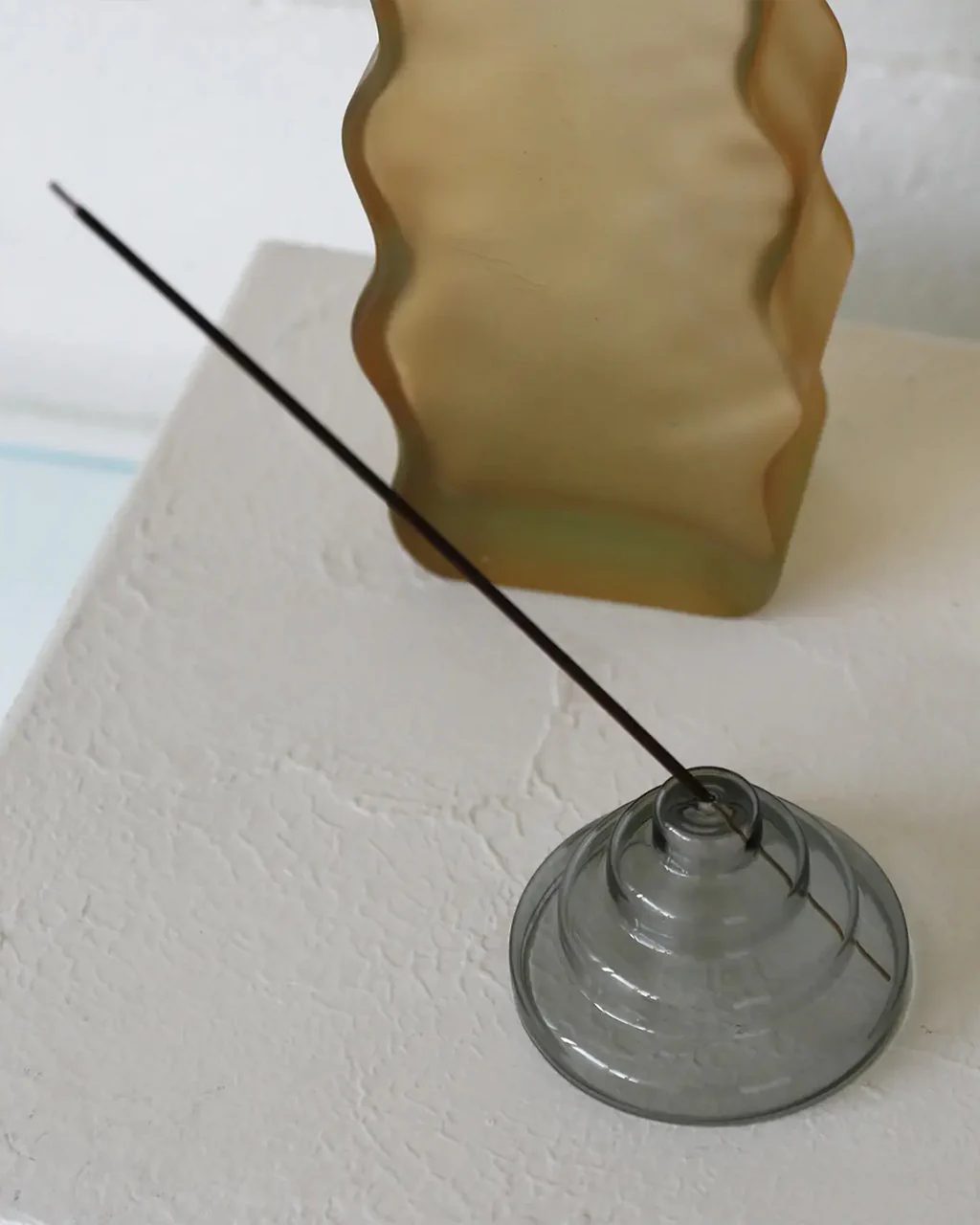 Glass Meso Incense Holder - Gray - Image 3