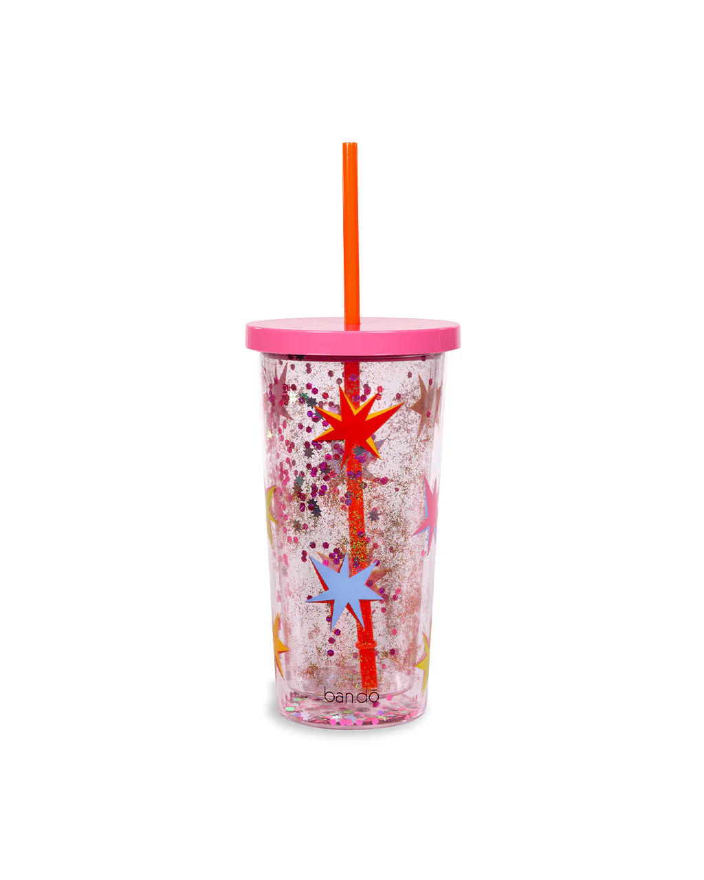 Glitter Bomb Sip Sip Tumbler with Straw - Starburst - Image 3