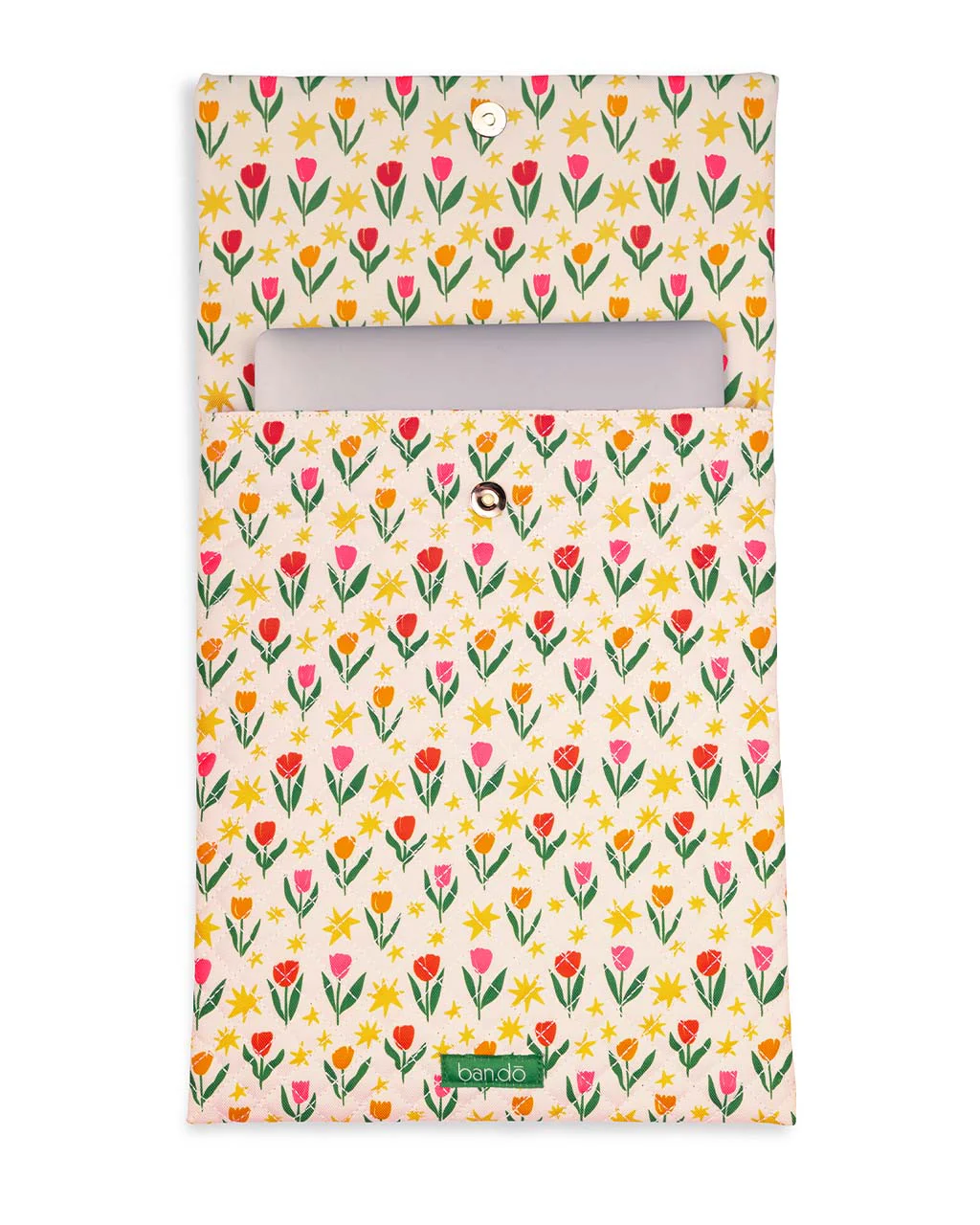 Go-Go Laptop Sleeve - Tulips on Ivory - Image 3