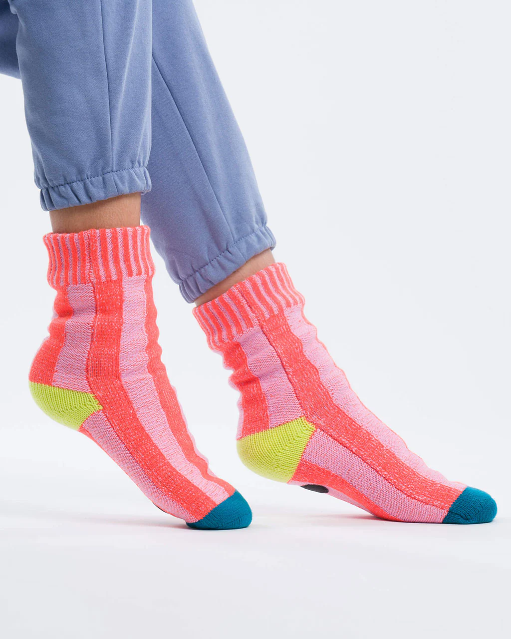 Gym House Socks - Pink + Cobalt - Image 2