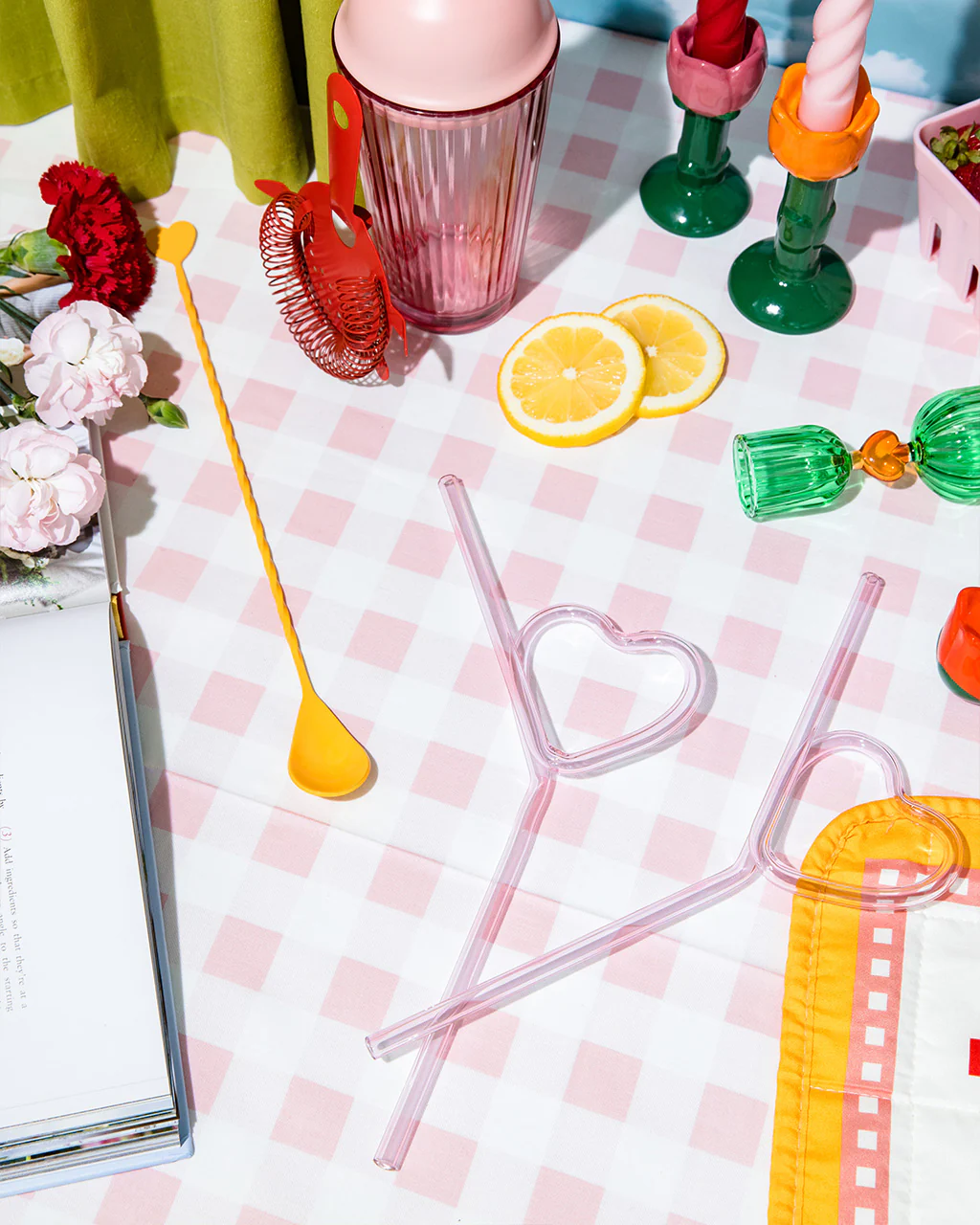 Heart Glass Straw Set - Image 4