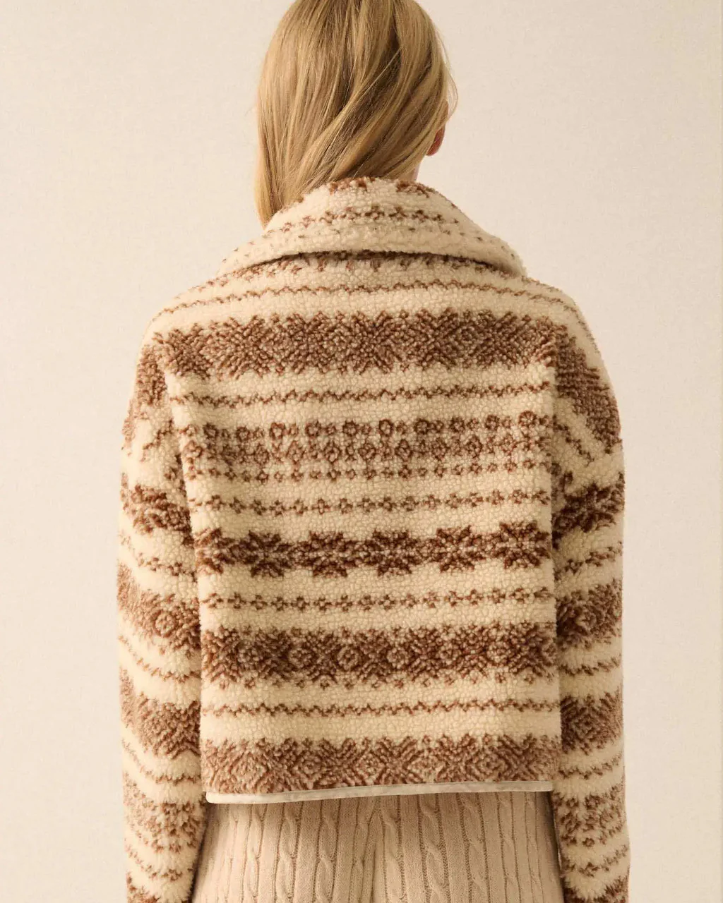 Highland Trails Alpine-Print Sherpa Fleece Jacket - Image 3