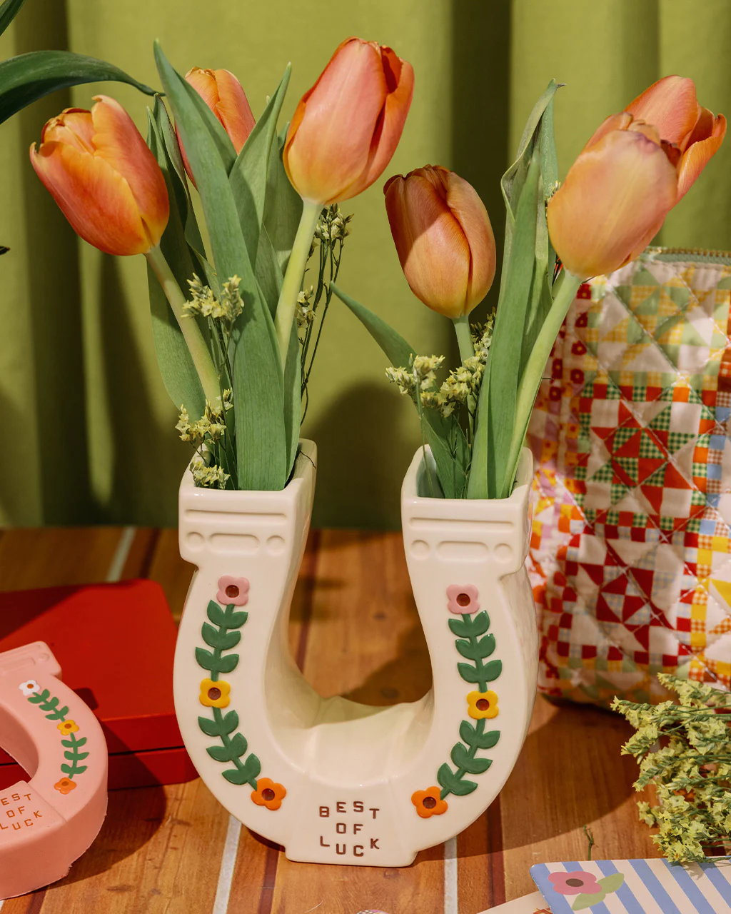 Horseshoe Ceramic Vase - Image 2