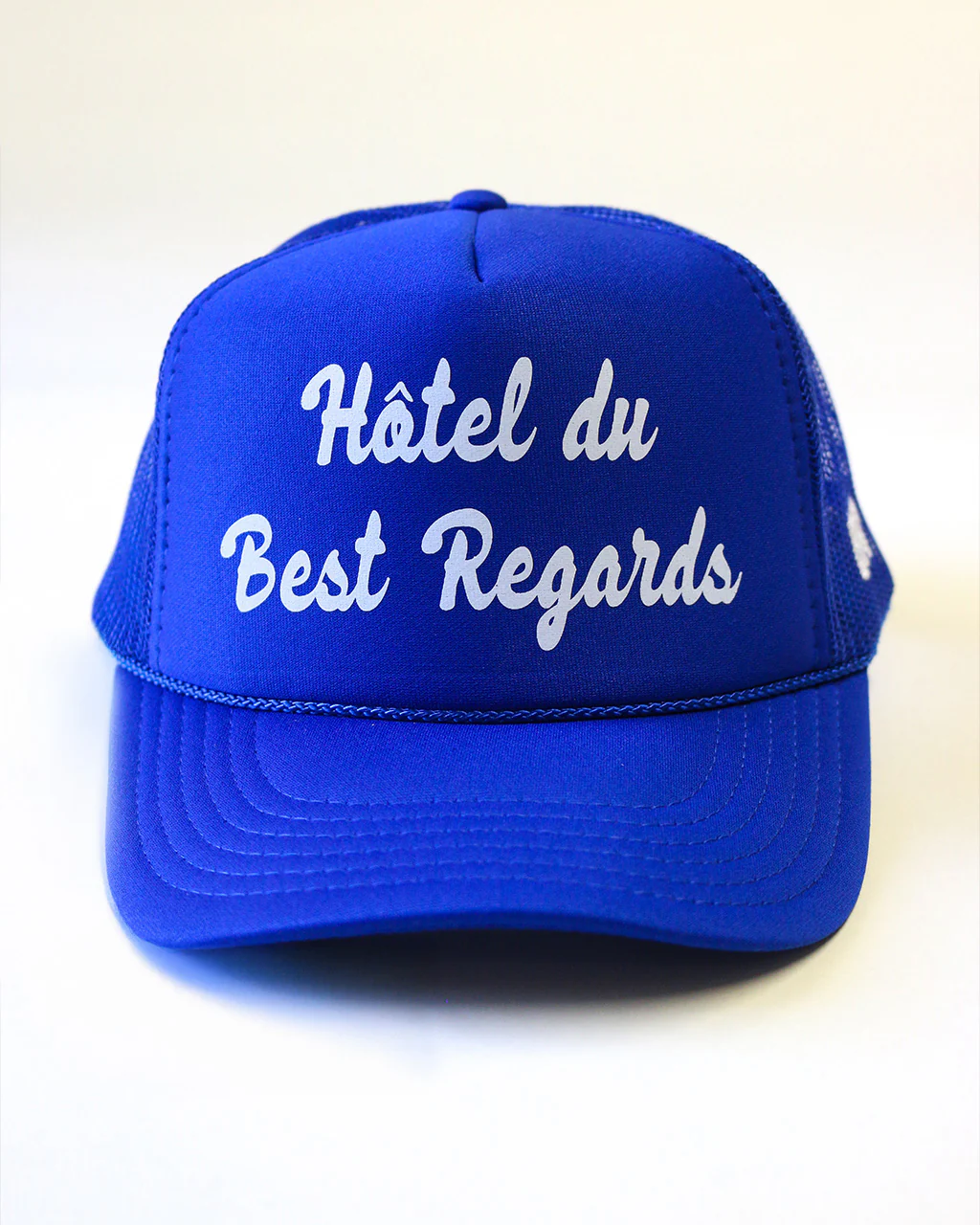 Hotel Du Best Regards Trucker Hat - Royal Blue