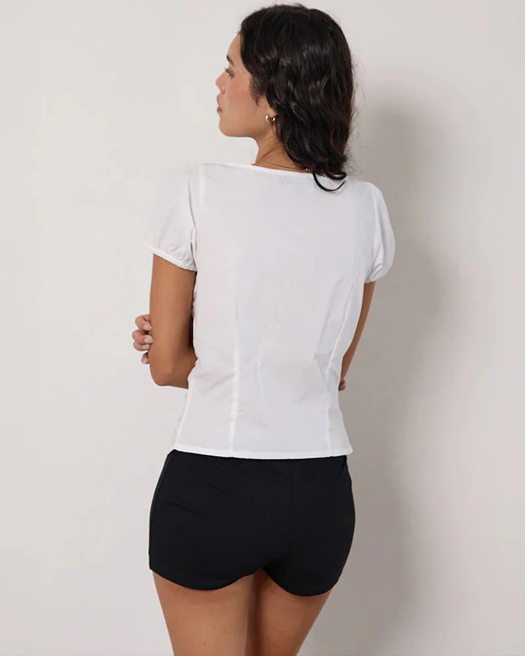 Ilase Ruched Blouse - White - Image 3