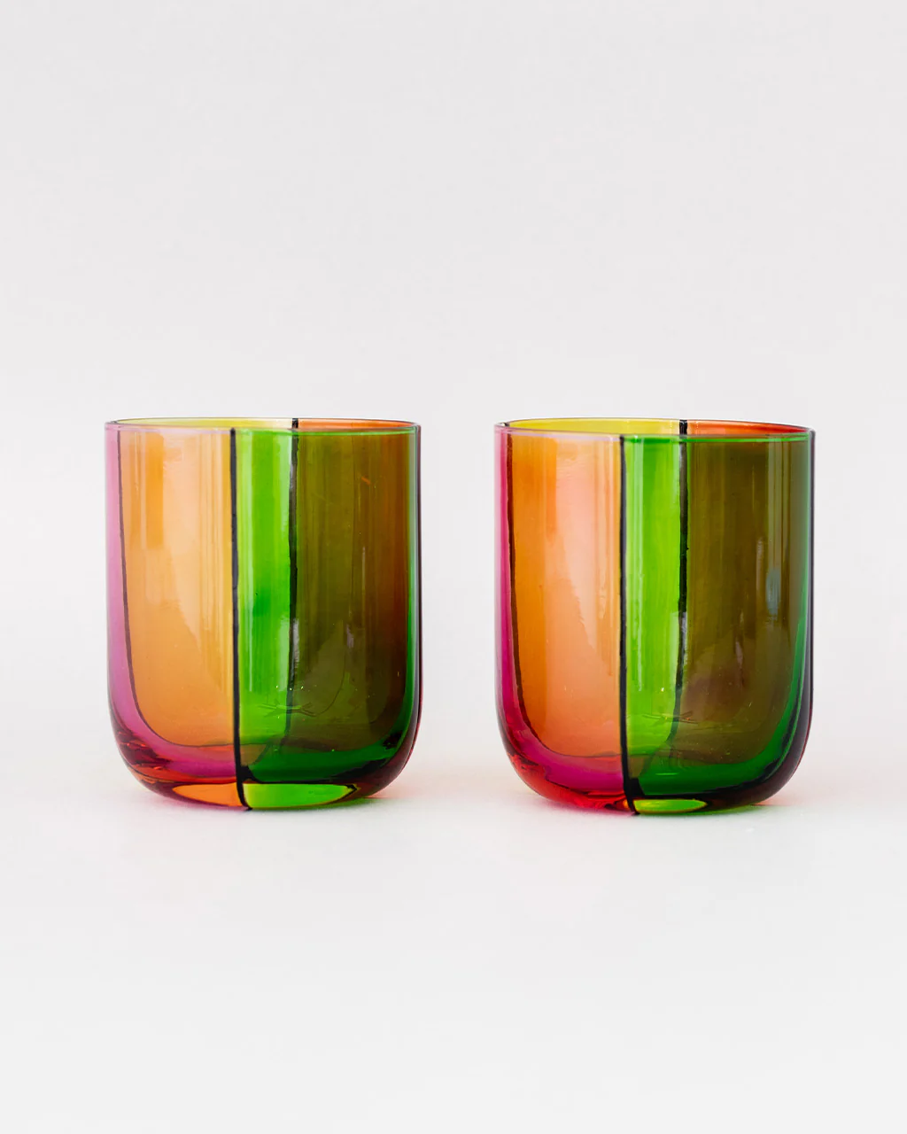Low Ball Glass Set - Colorblock - Image 3