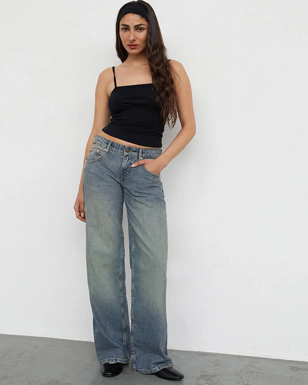 Low Rise Parallel Jeans - Extreme Blue Green - Image 4