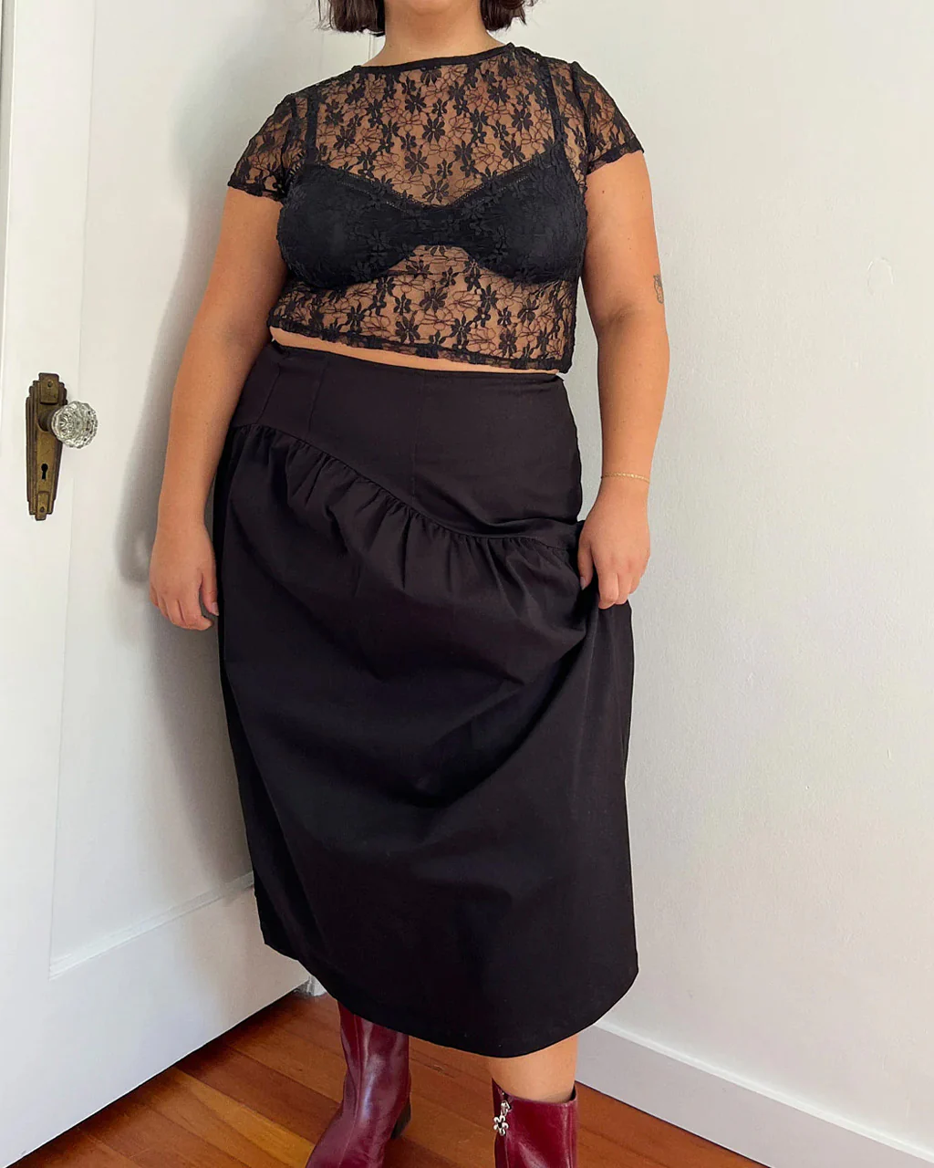 Maeve Midi Skirt - Caviar Twill - Image 3