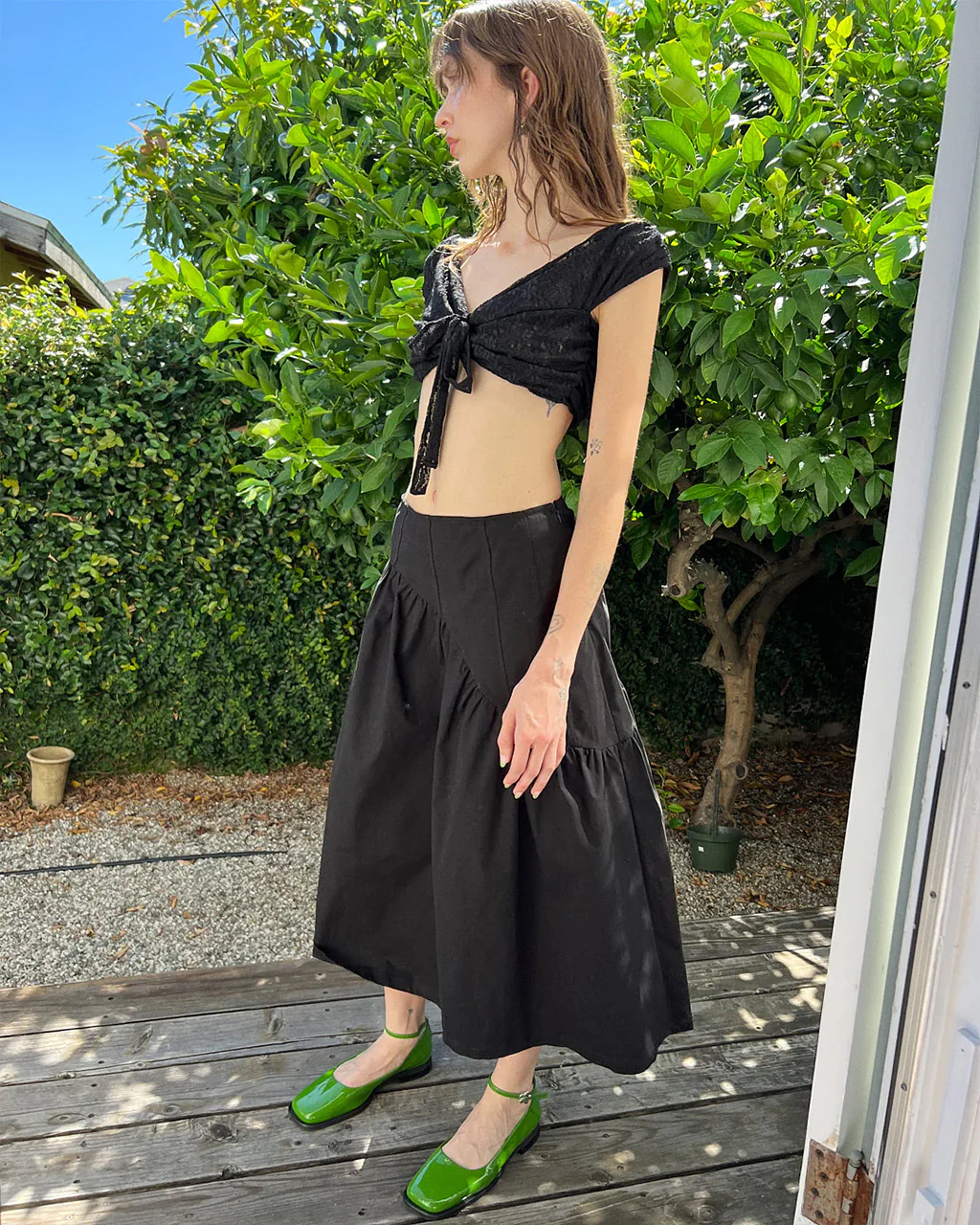 Maeve Midi Skirt - Caviar Twill - Image 4