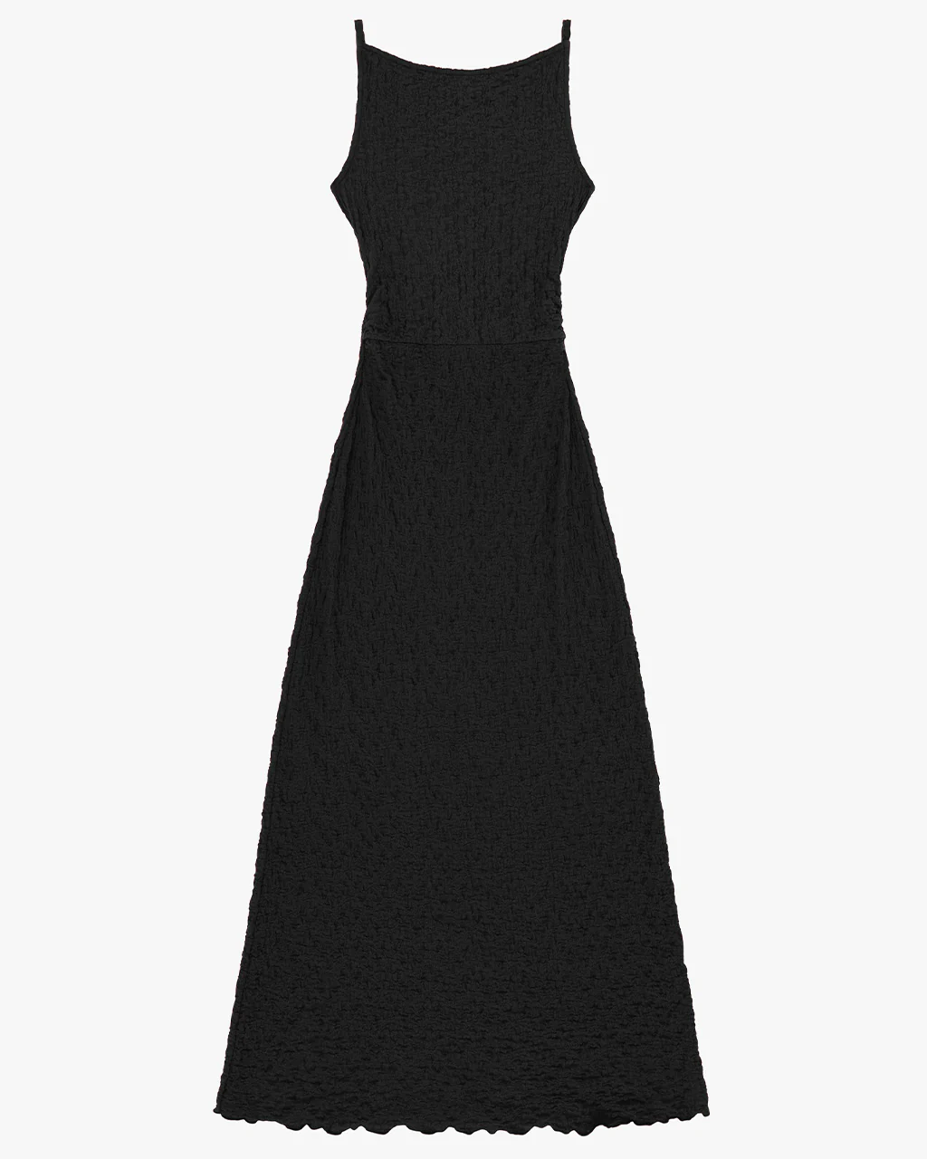Maya Crinkle Dress - Black - Image 5