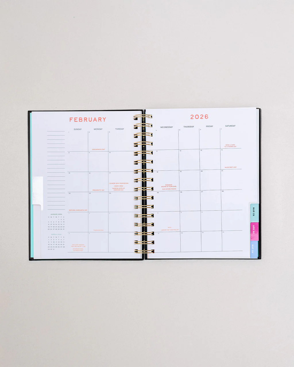 Medium 12-Month Annual Planner - Yellow Floral - Image 13