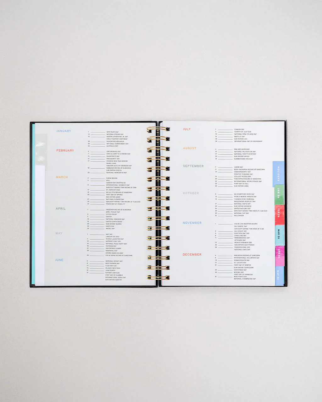 Medium 12-Month Annual Planner - Yellow Floral - Image 16
