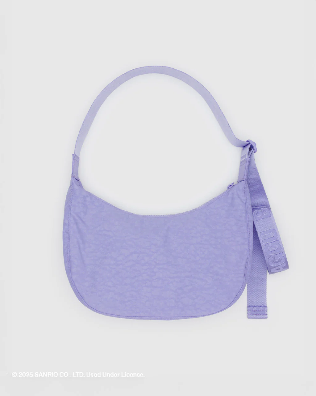 Medium Nylon Crescent Bag w/ Key Leash - Embroidered My Melody Strawberry - Image 4