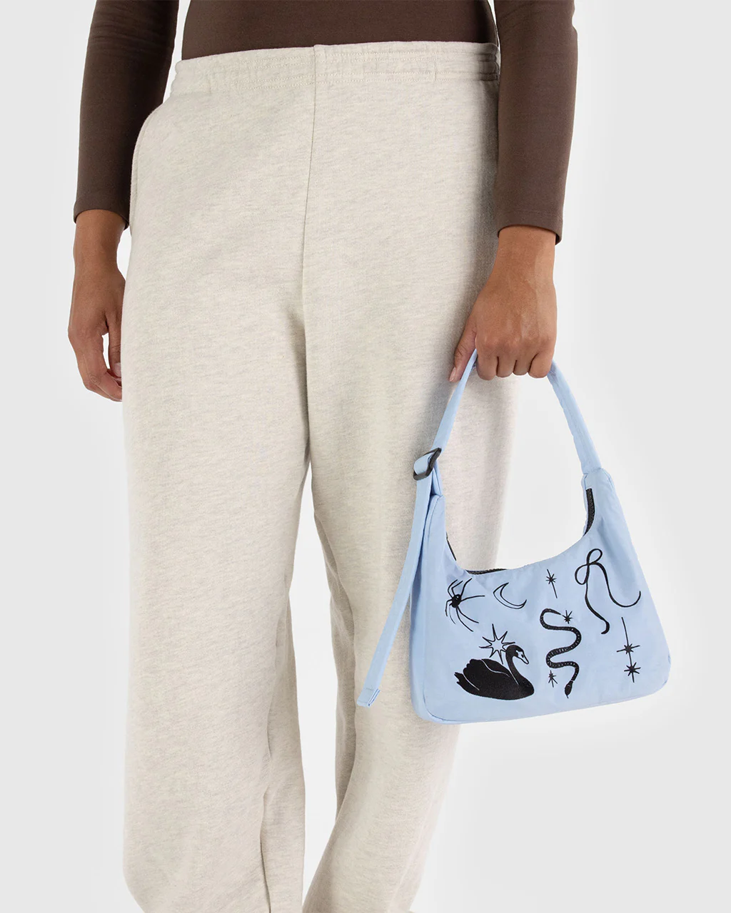 Mini Nylon Shoulder Bag - Embroidered Ballet Icons - Image 2