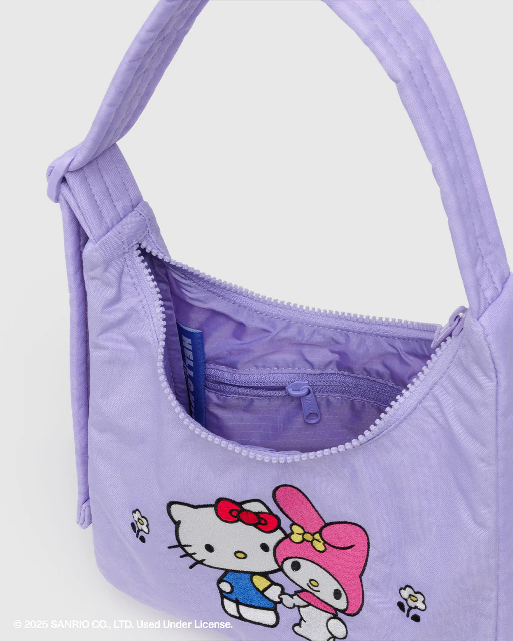 Mini Nylon Shoulder Bag - Embroidered Hello Kitty & My Melody - Image 3
