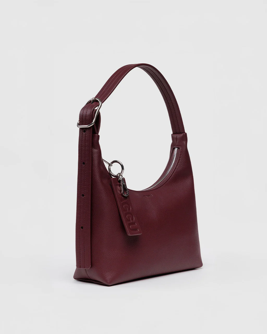 Mini Recycled Leather Shoulder Bag - Mahogany - Image 5