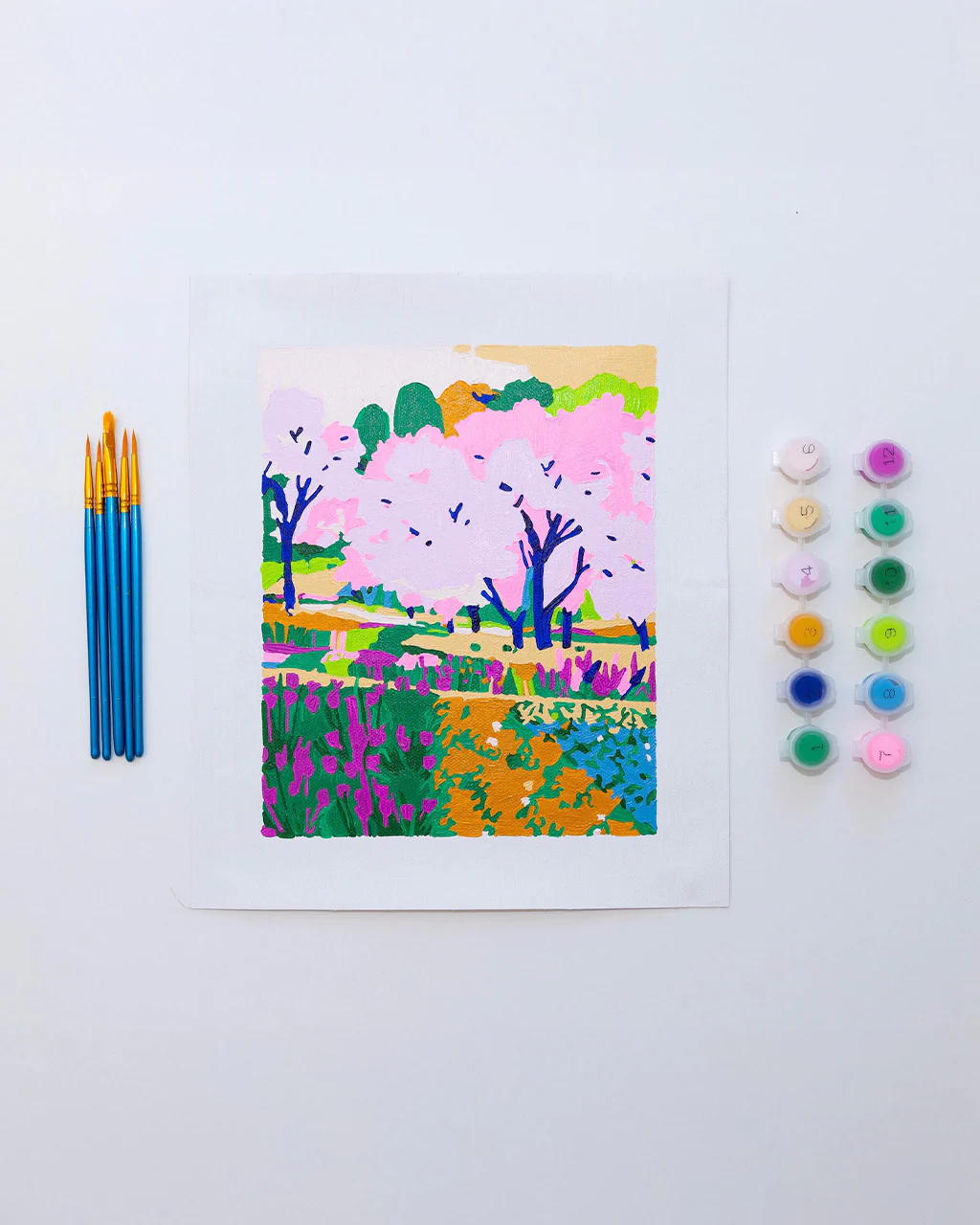 Mini Unframed Paint By Numbers - Cherry Blossoms