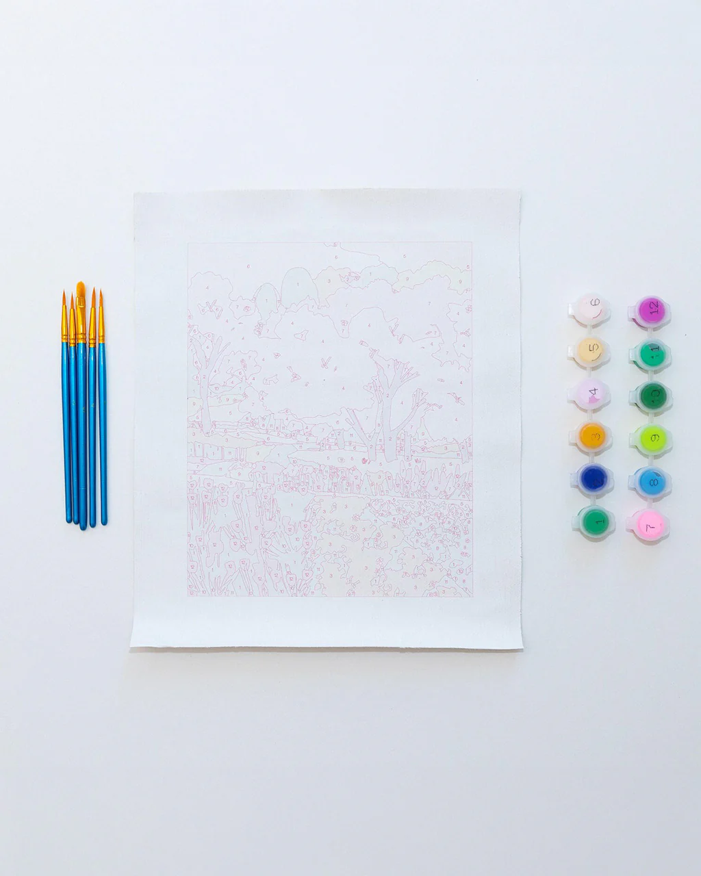 Mini Unframed Paint By Numbers - Cherry Blossoms - Image 2