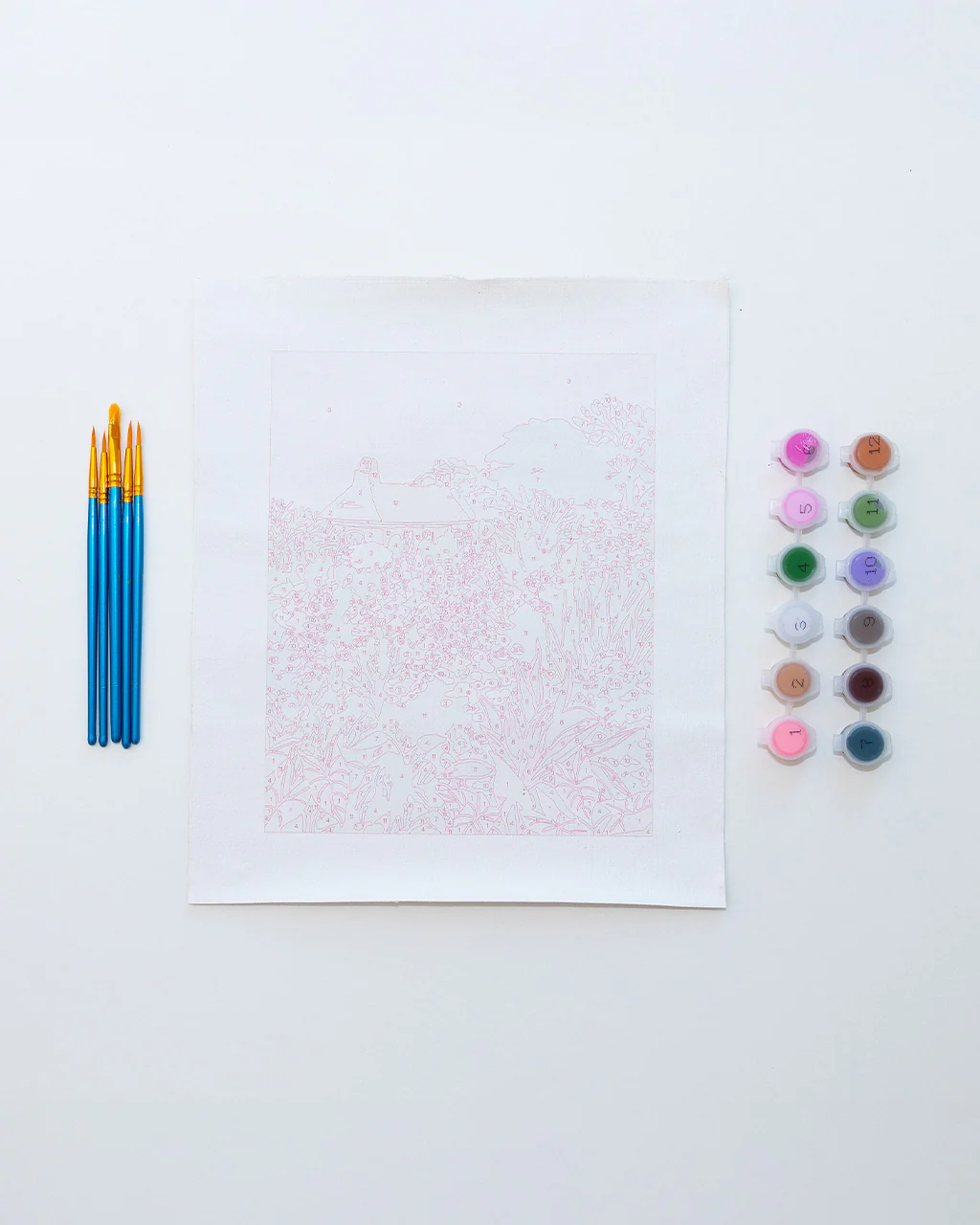 Mini Unframed Paint By Numbers - Lush Garden - Image 2