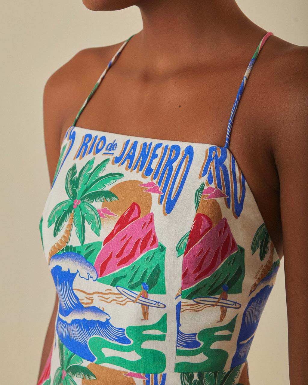 Off-White Carioca Posters Midi Dress - Image 3