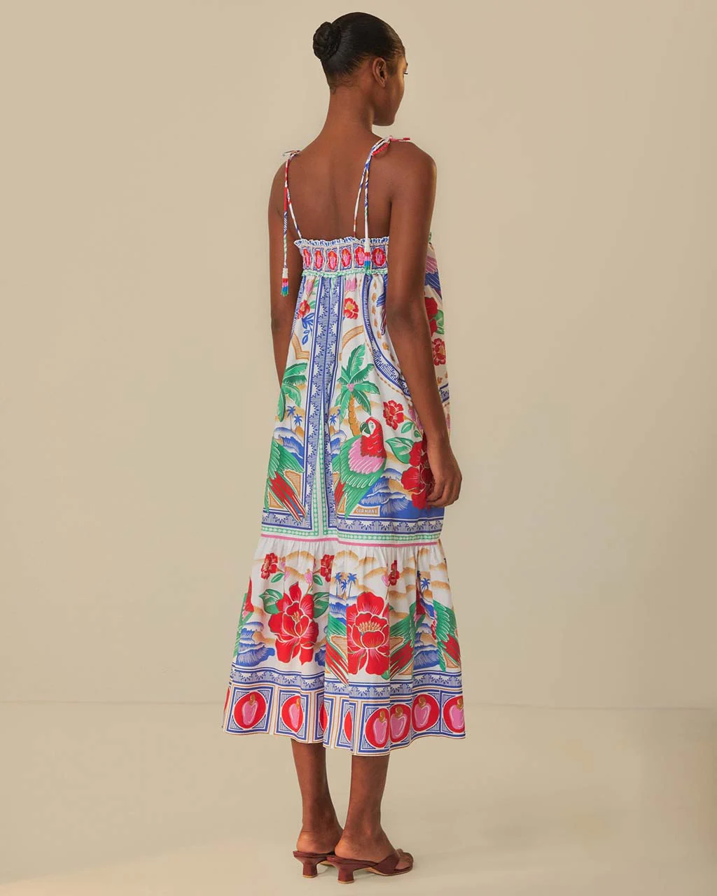 Off-White Flowers Beach Maxi Dress - Image 3