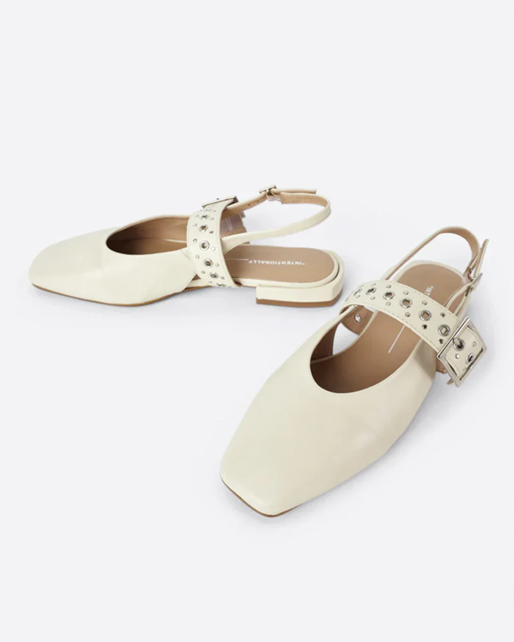 Pearl Slingback Ballet Flat - Creme