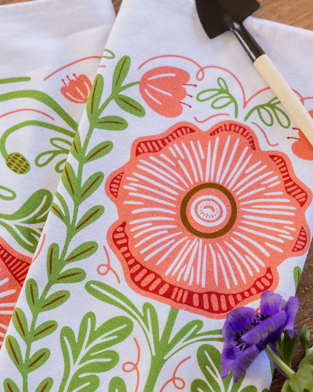 Pink Poppy Tea Towel - Image 5