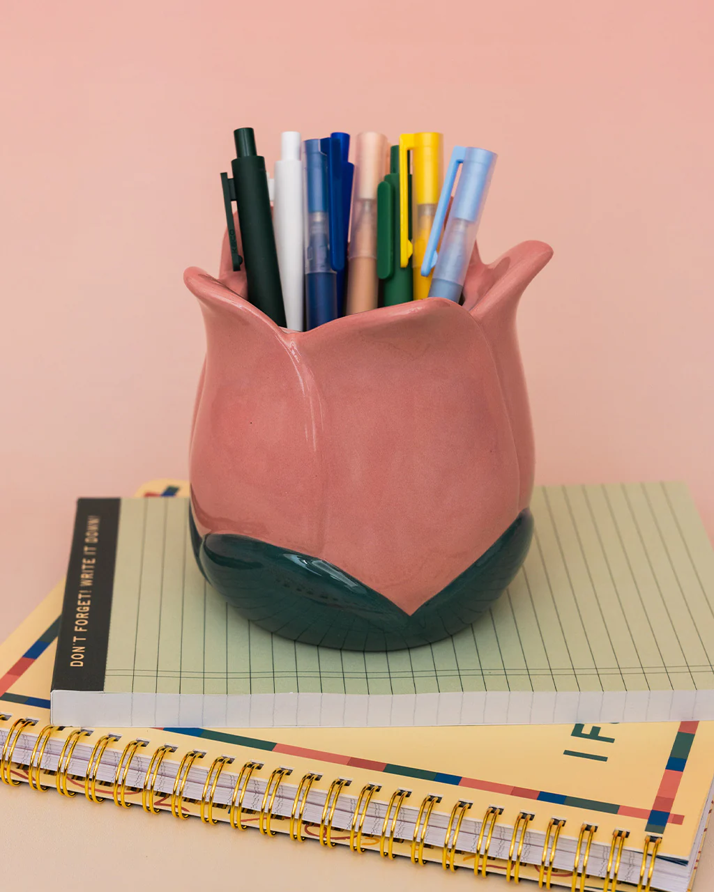 Pink Tulip Ceramic Pencil Cup - Image 3
