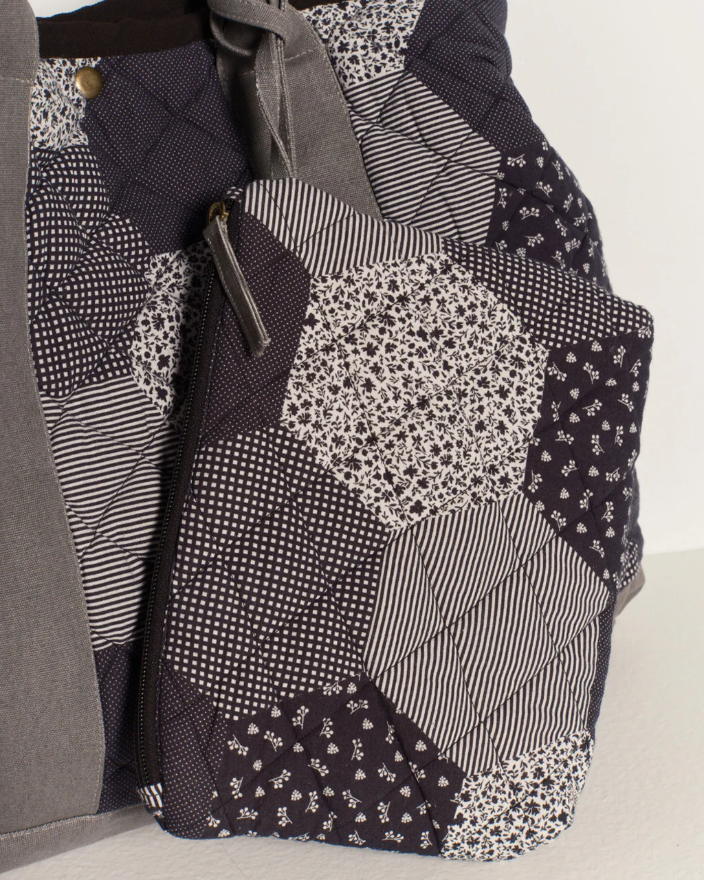 Pippa Patchwork Tote - Blue Combo - Image 4
